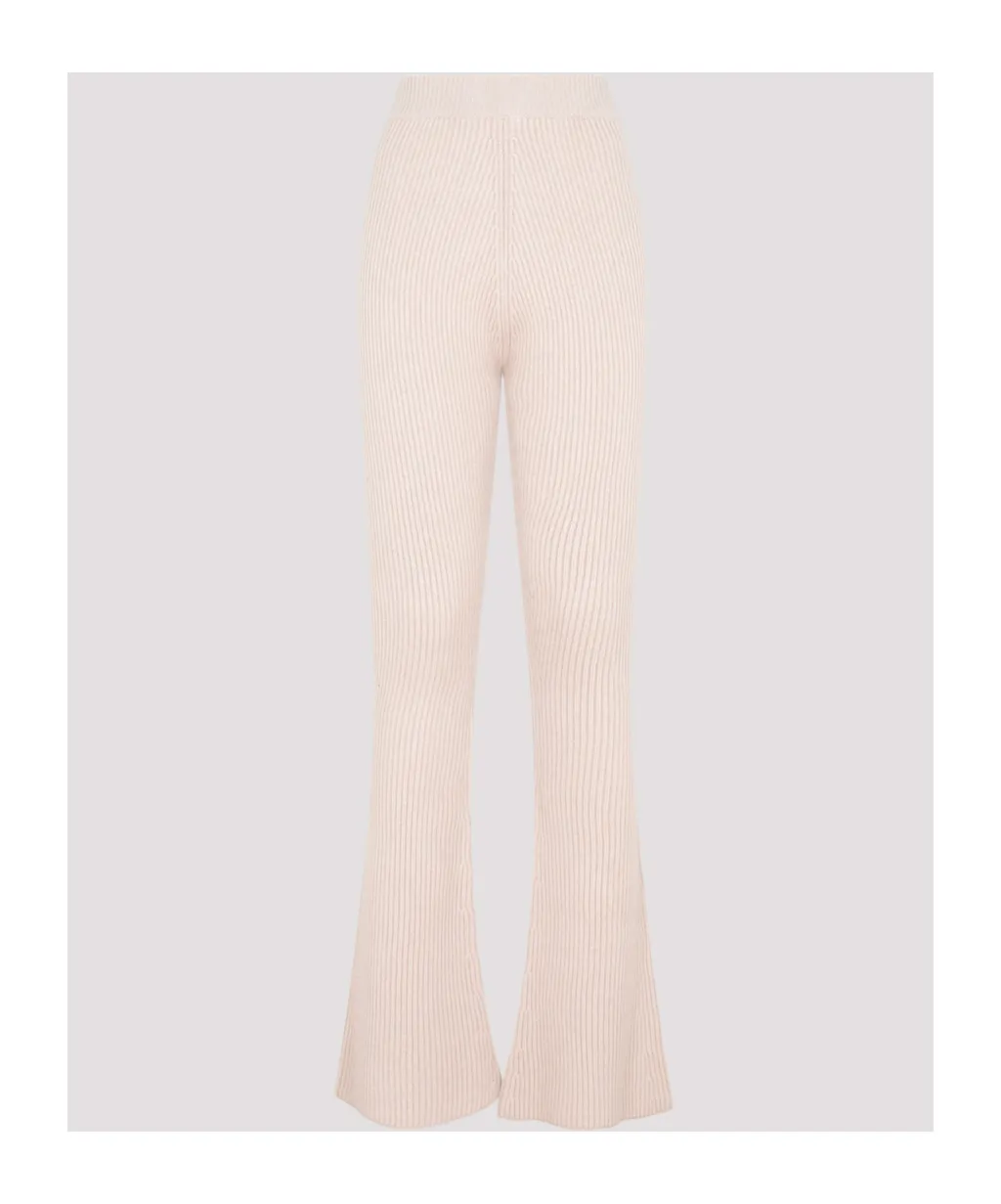 High-Waist Knitted Trousers