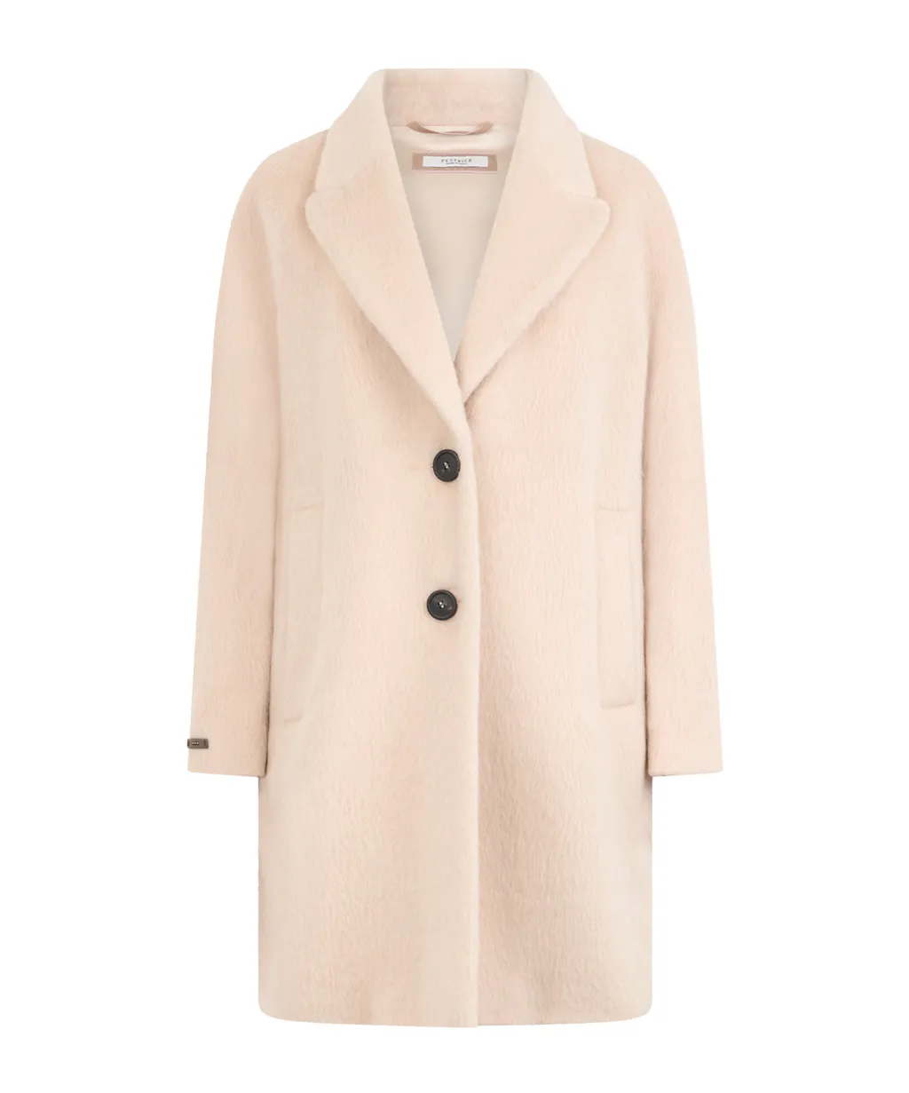 Single-Breasted Alpaca-Blend Coat