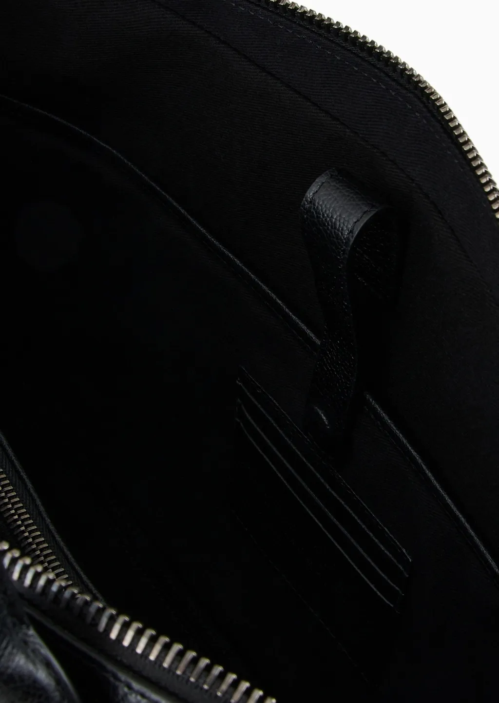 Logo-Stamp Leather Laptop Bag