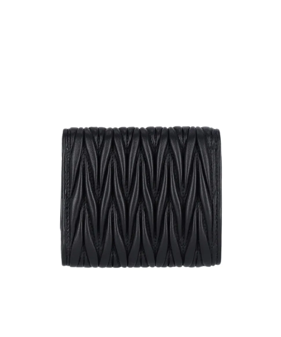 Miu Miu Matelassé Logo-Lettering Wallet
