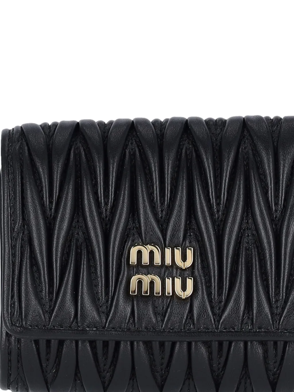 Miu Miu Matelassé Logo-Lettering Wallet