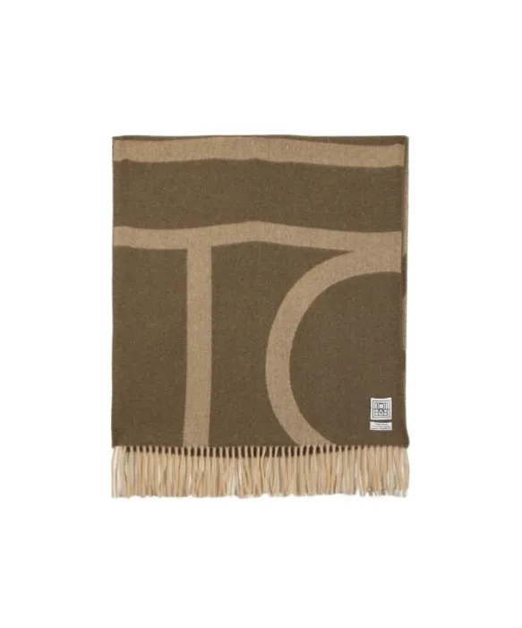 TotÊMe Monogram Jacquard Fringed Scarf
