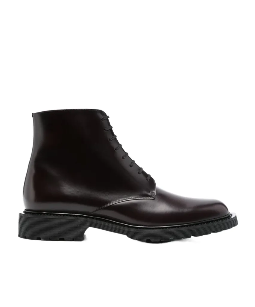 Saint Laurent Tender Round Toe Ankle Boots