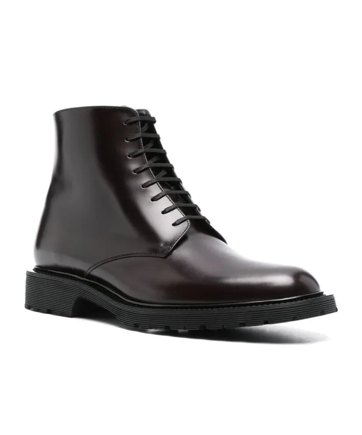 Saint Laurent Tender Round Toe Ankle Boots