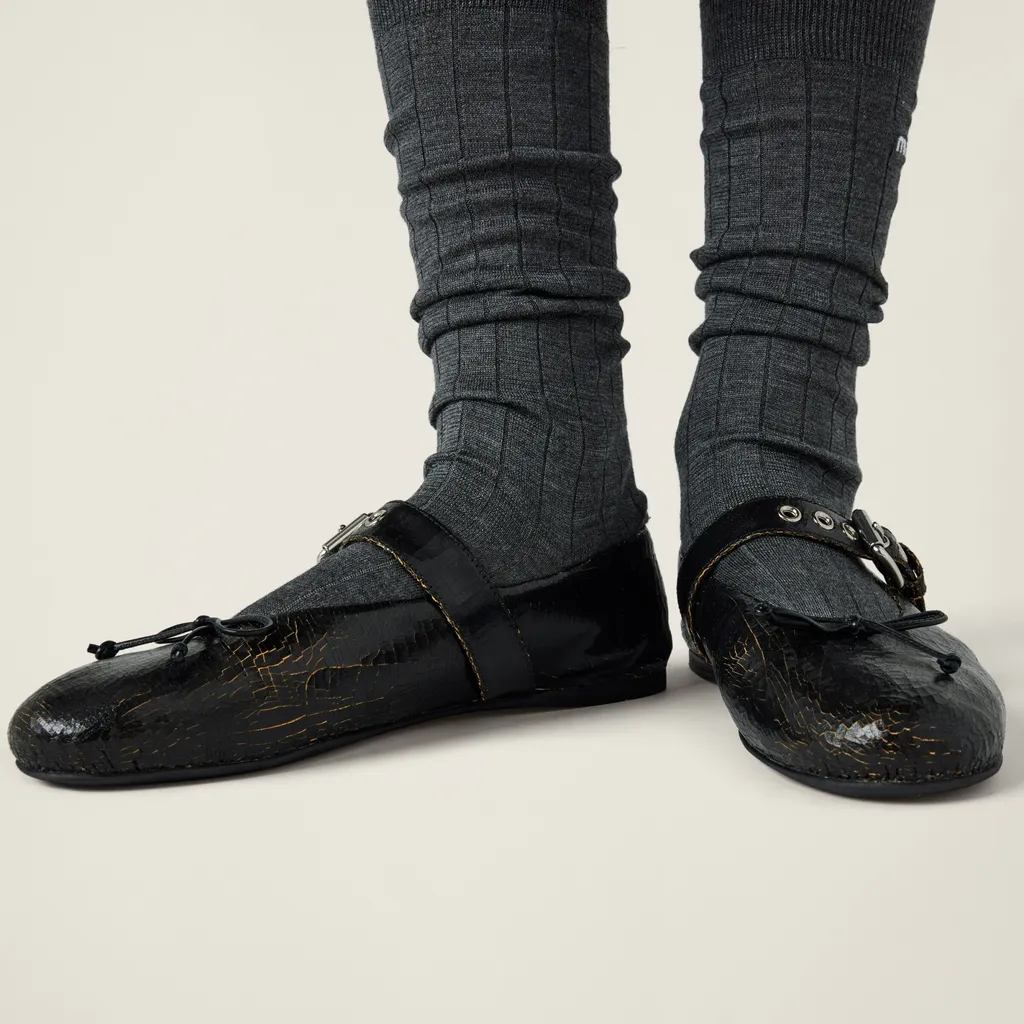 Miu Miu Buckle Fastened Ballerinas