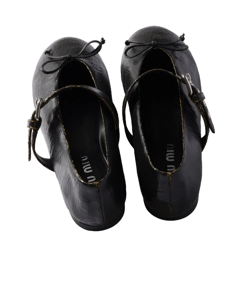 Miu Miu Buckle Fastened Ballerinas