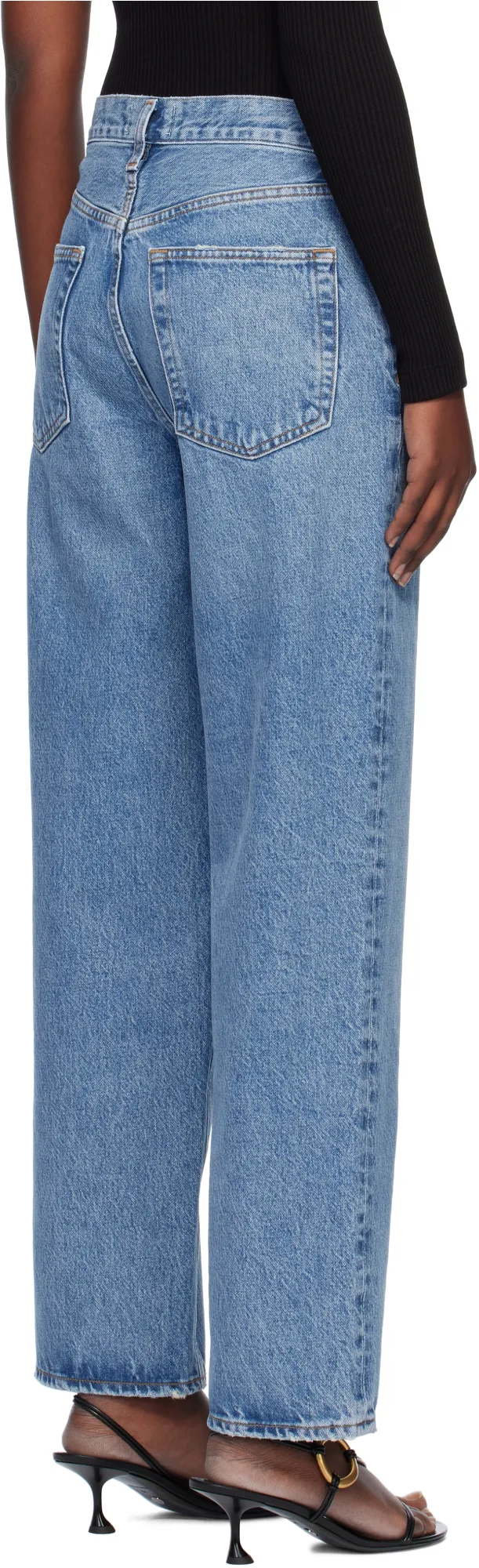 Agolde Mid Rise Straight Leg Jeans
