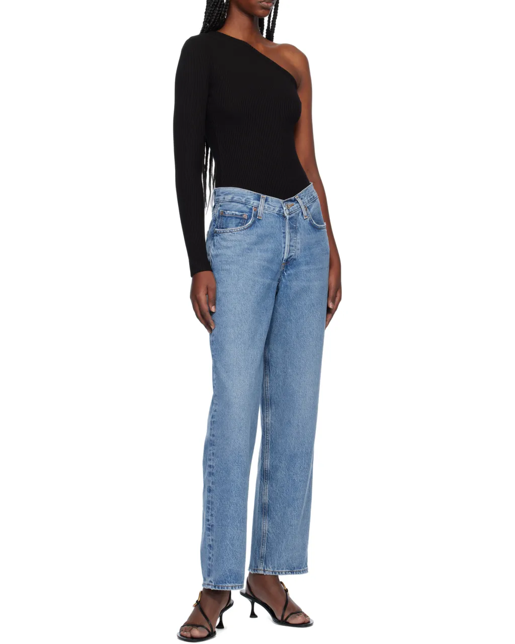 Agolde Mid Rise Straight Leg Jeans