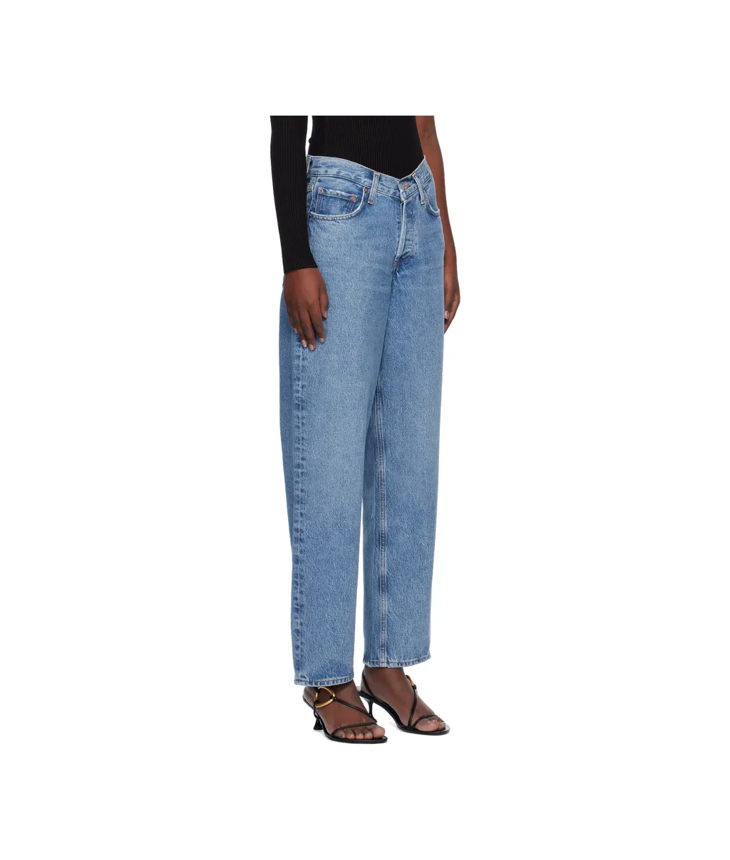 Agolde Mid Rise Straight Leg Jeans