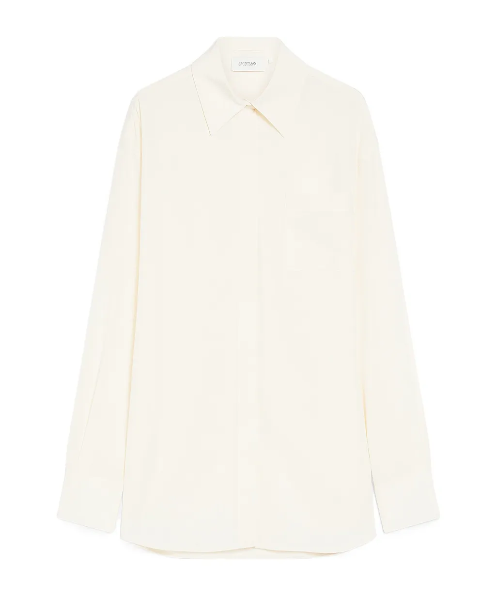 Sportmax Tonale Curved Hem Button-Up Shirt