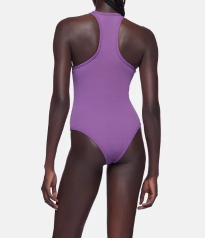 Racerback Fine-Ribbed Swimsuit