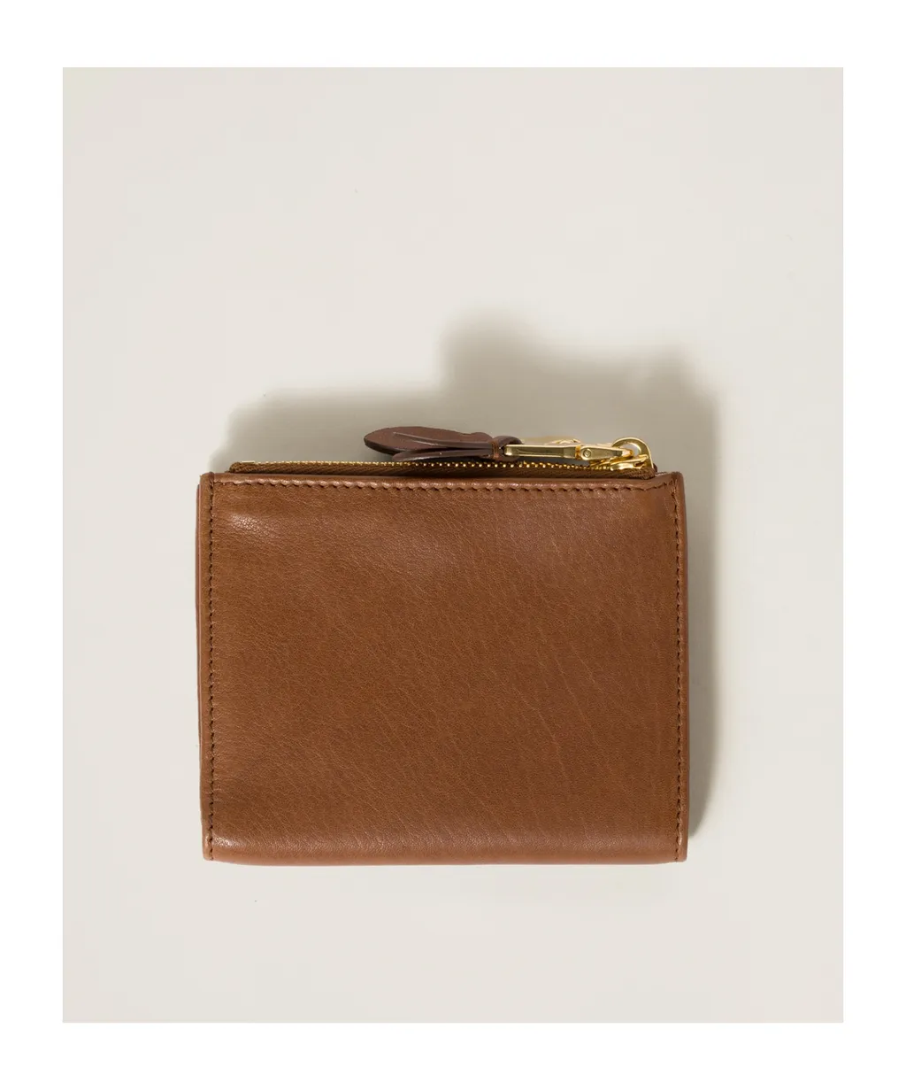 Miu Miu Logo Embossed Zipped Wallet