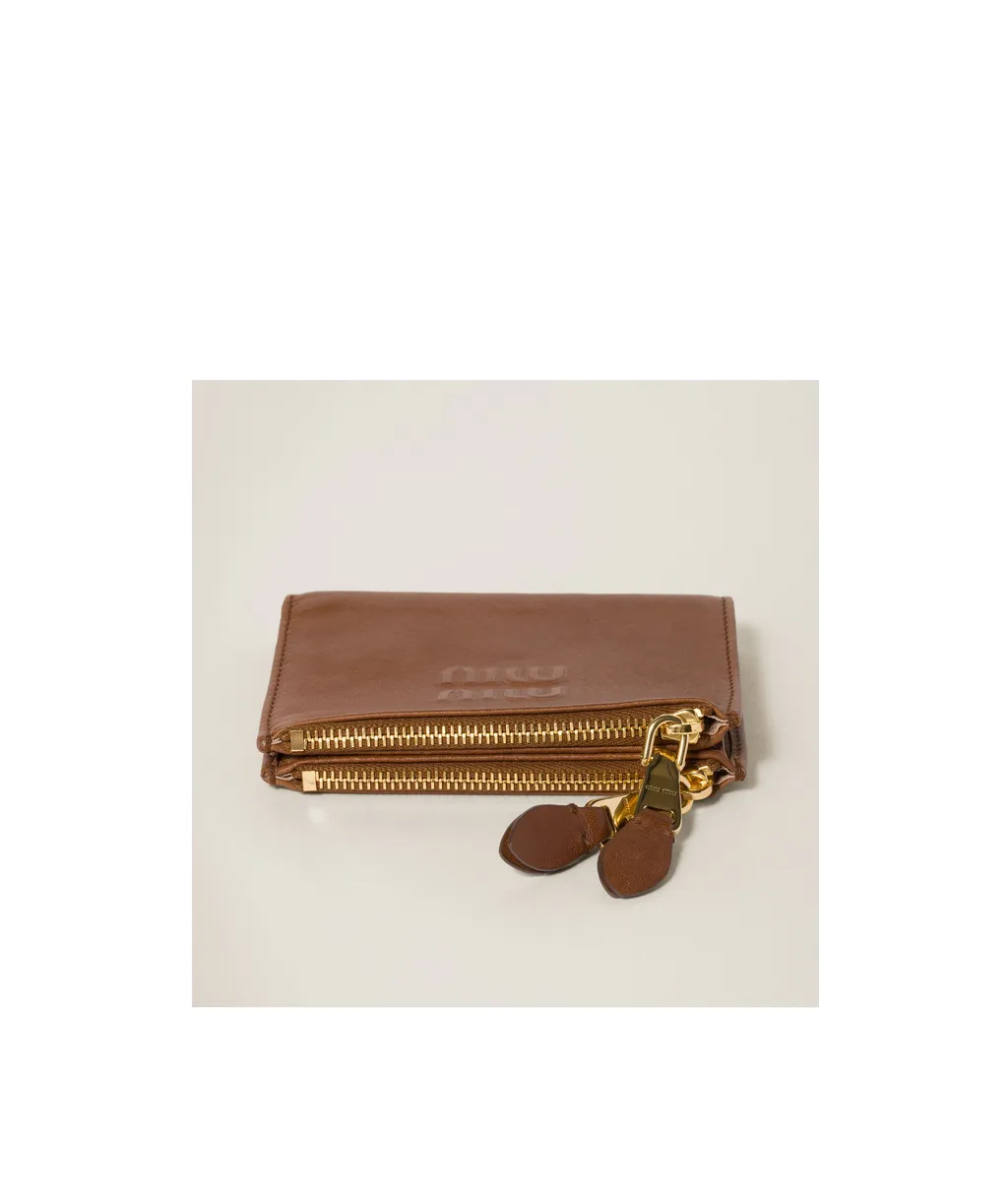 Miu Miu Logo Embossed Zipped Wallet