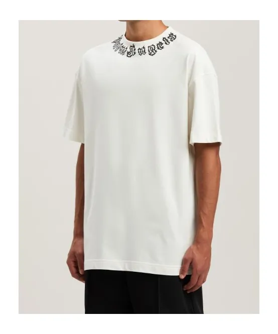 Palm Angels Neck-Logo Short-Sleeved T-Shirt