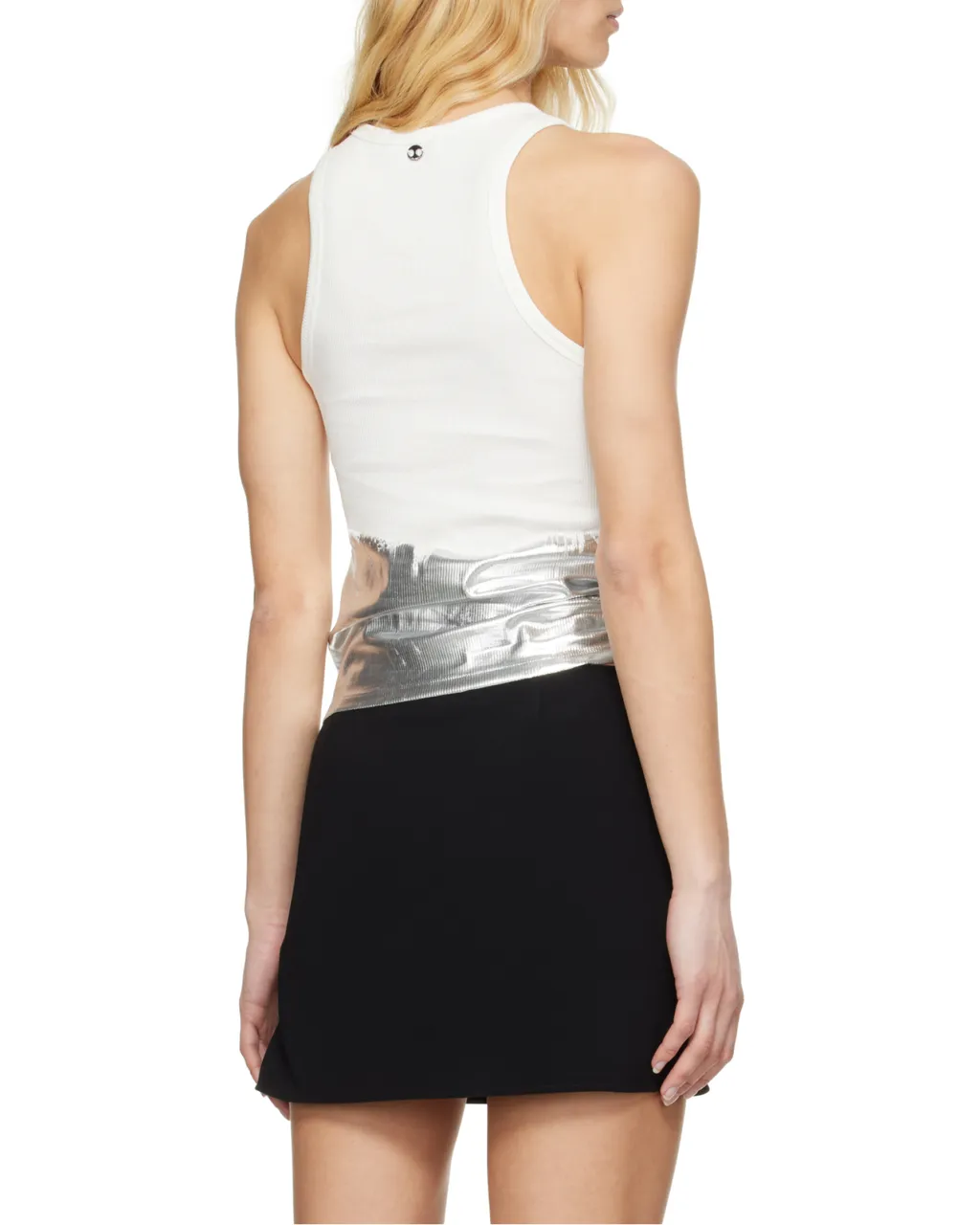 Paco Rabanne Piercing Ribbed Jersey Tank Top