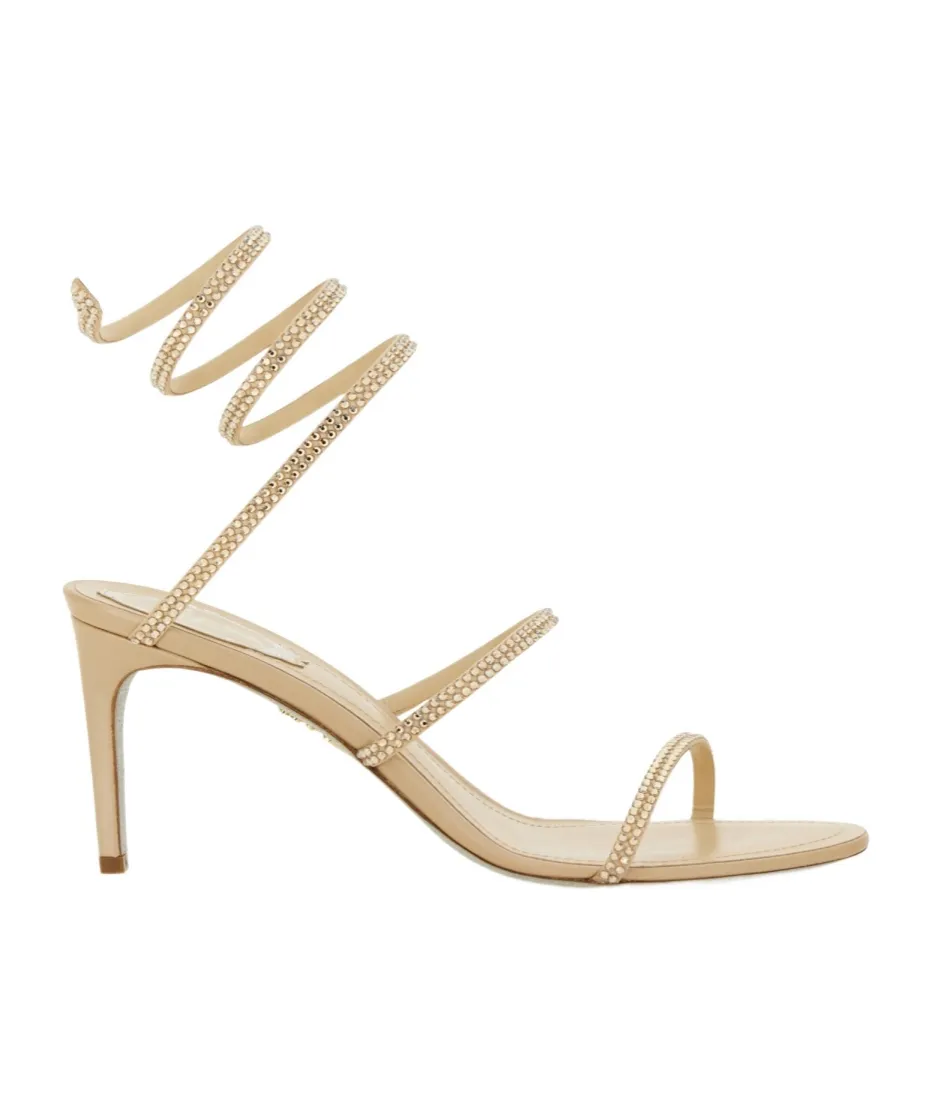 Ren Caovilla Embellished Ankle Strap Sandals