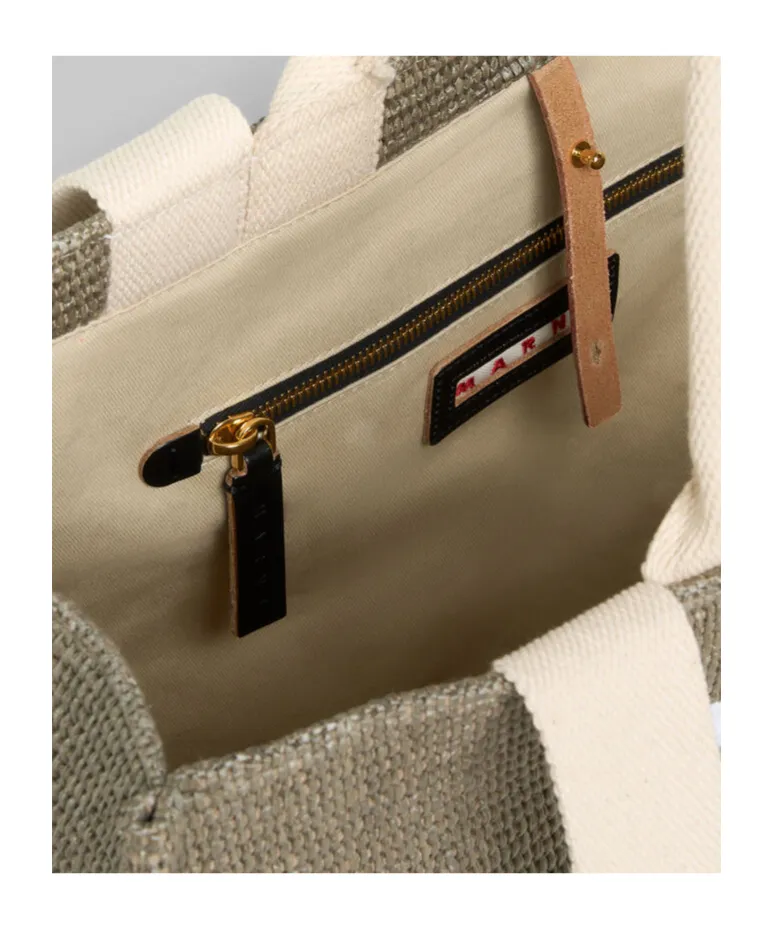 Marni Logo Embroidered Top Handle Bag