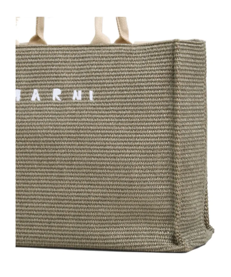 Marni Logo Embroidered Top Handle Bag