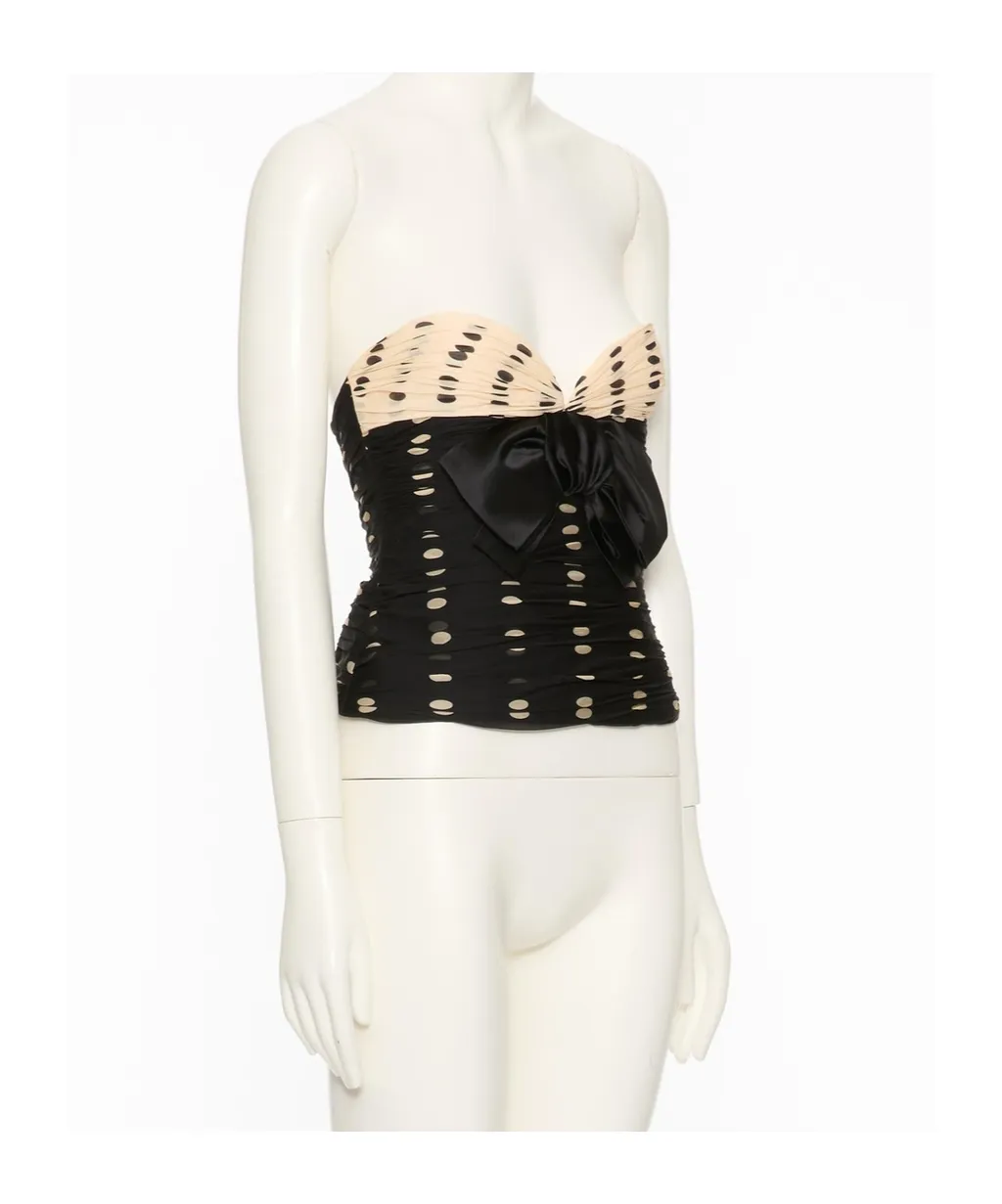 Valentino Bow Detailed Strapless Top