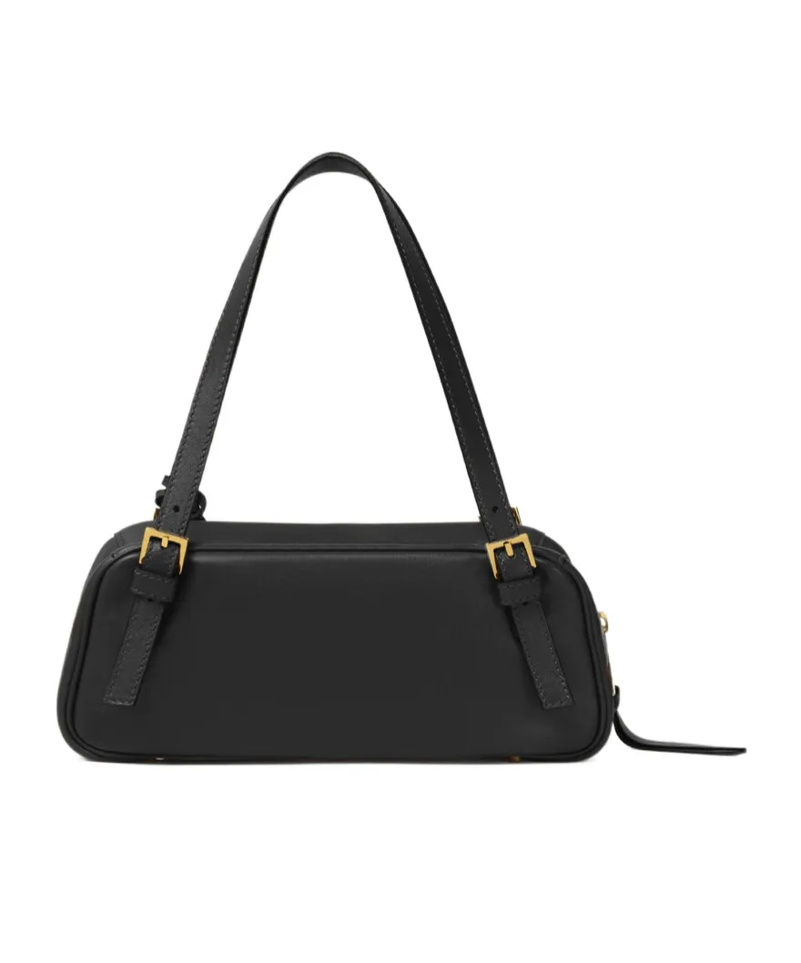 Versace Logo-Lettering Zipped Shoulder Bag