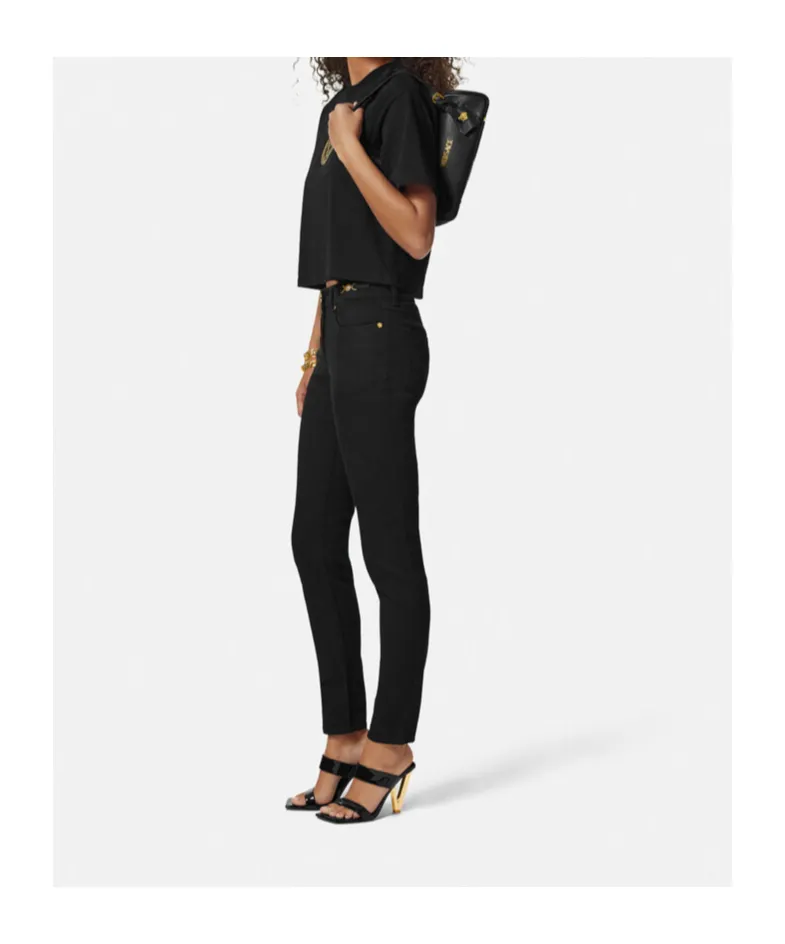 Versace Logo-Lettering Zipped Shoulder Bag