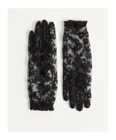 Valentino Vlogo Plaque Lace Gloves