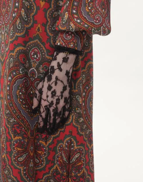 Valentino Vlogo Plaque Lace Gloves