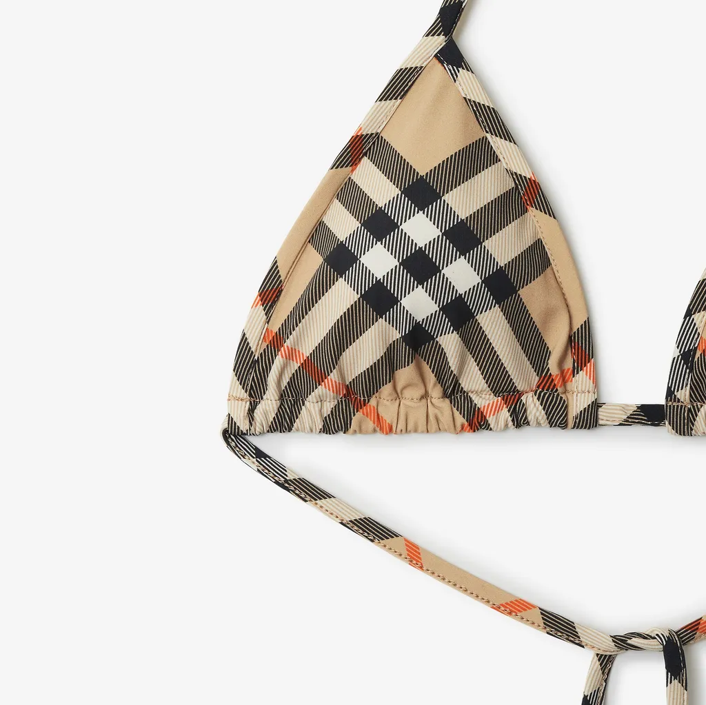 Burberry Checked Bikini Top