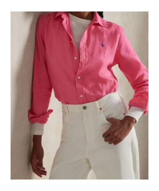 Polo Ralph Lauren Logo Embroidered Curved Hem Shirt