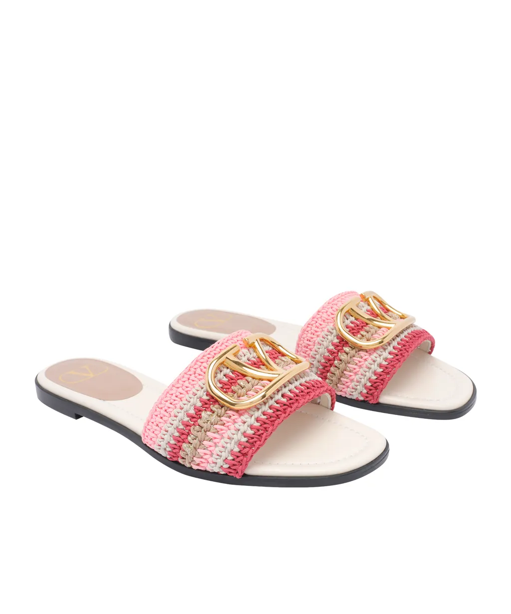 Valentino Vlogo Signature Slip-On Slides