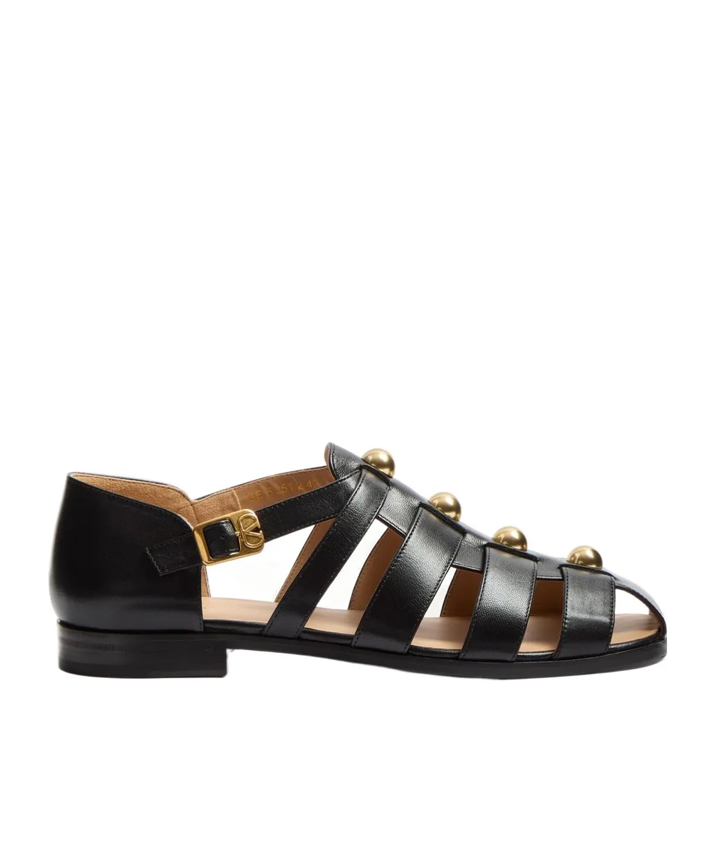 Valentino Stud Embellished Side Buckled Sandals