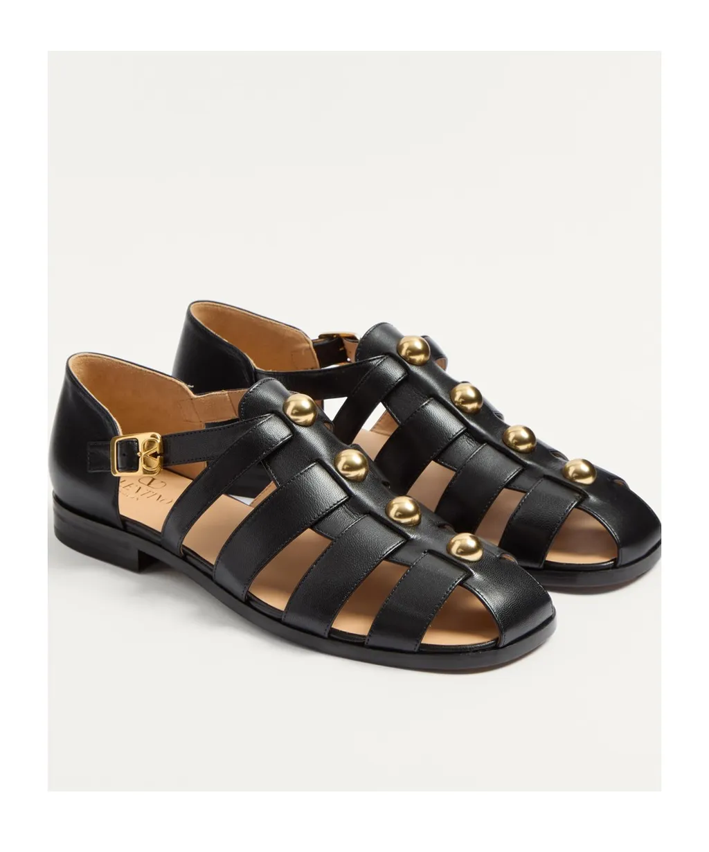 Valentino Stud Embellished Side Buckled Sandals