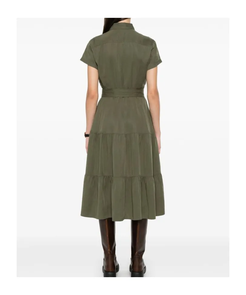 Polo Ralph Lauren Belted Tiered Shirtdess