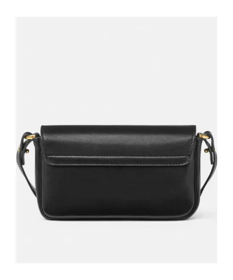Versace Logo Plaque Foldover Top Shoulder Bag