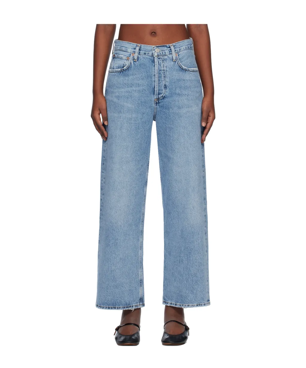 High Waist Denim Trousers