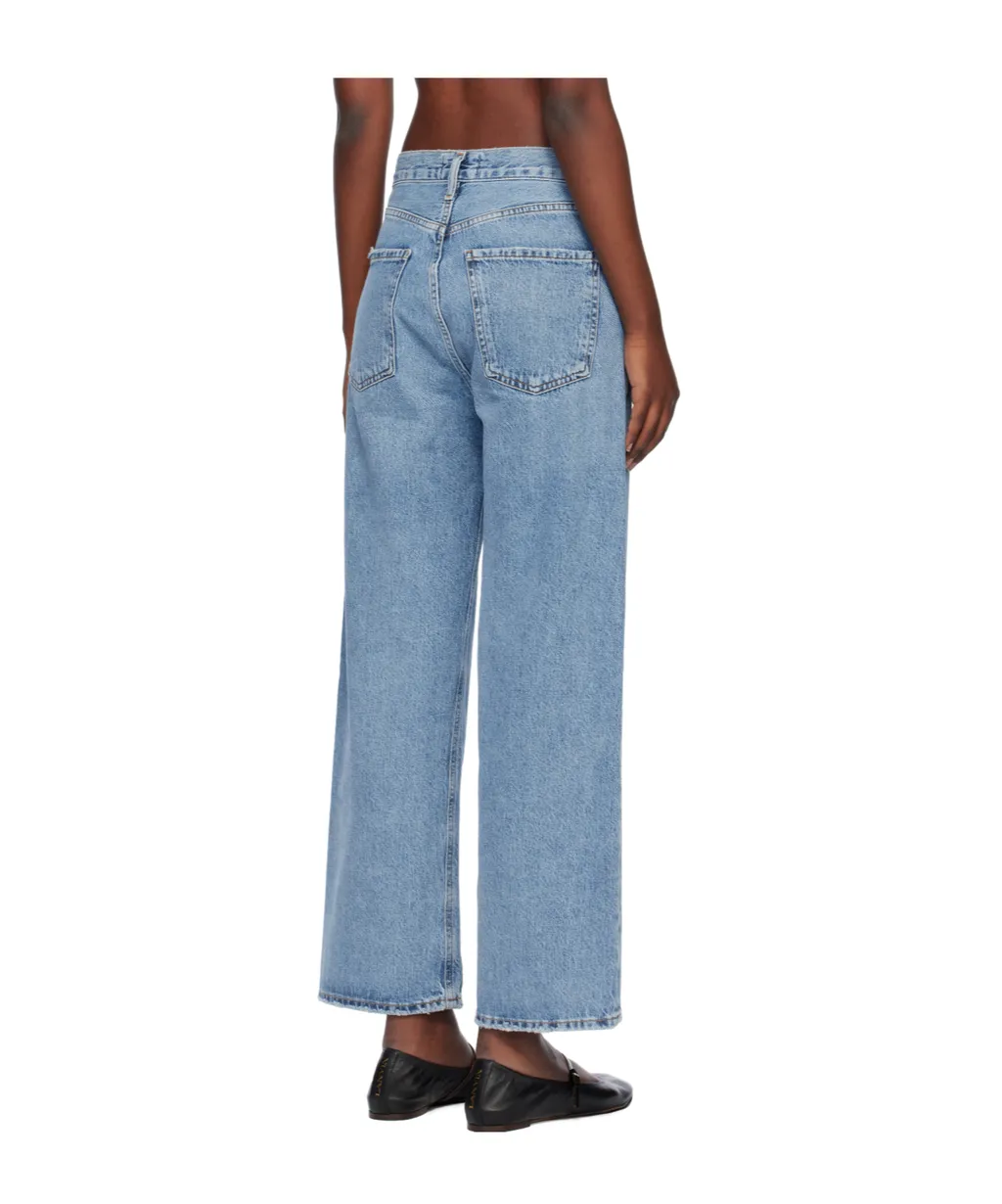 High Waist Denim Trousers