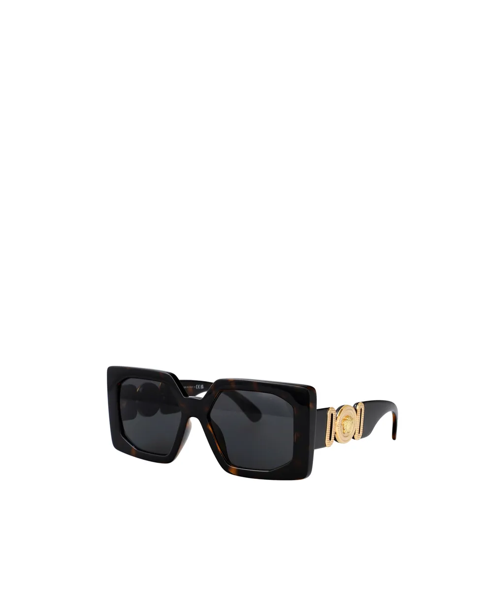 Engraved-Medusa Plaque Sunglasses
