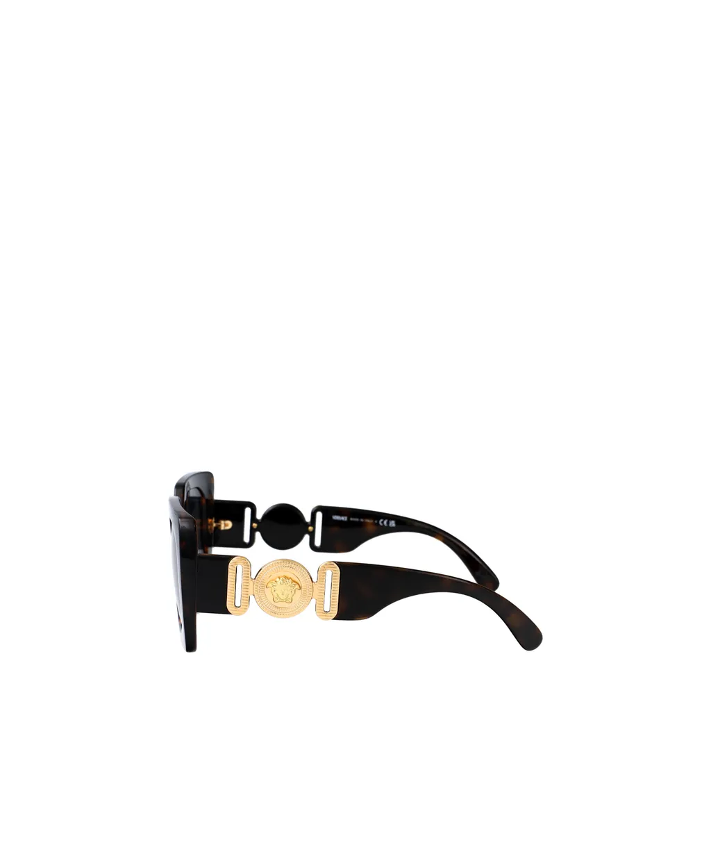 Engraved-Medusa Plaque Sunglasses