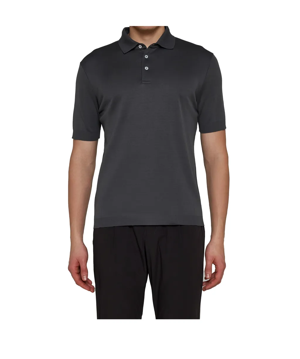 Herno Short-Sleeved Knitted Polo Shirt