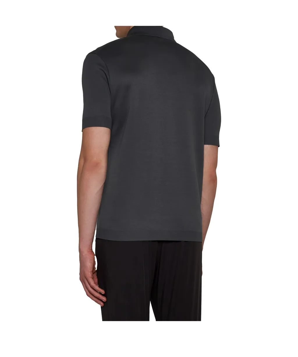 Herno Short-Sleeved Knitted Polo Shirt