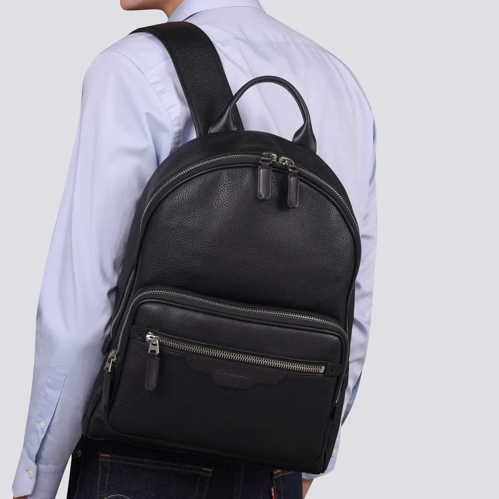 Pebble-Leather Backpack