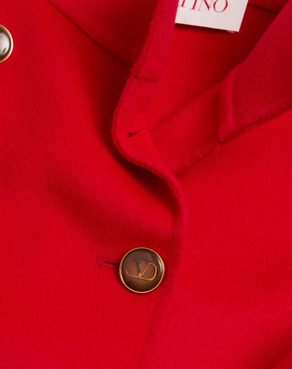 Valentino Double-Breasted High Neck Coat