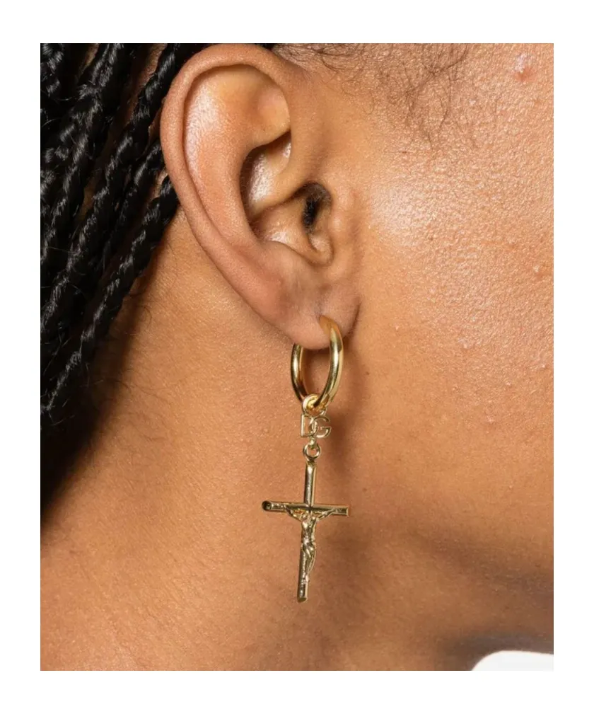 Cross-Pendant Earrings