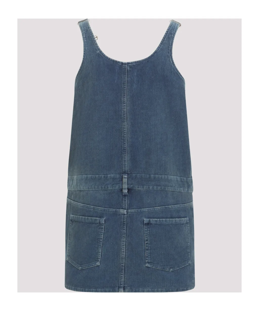Washed Corduroy Mini-Dress
