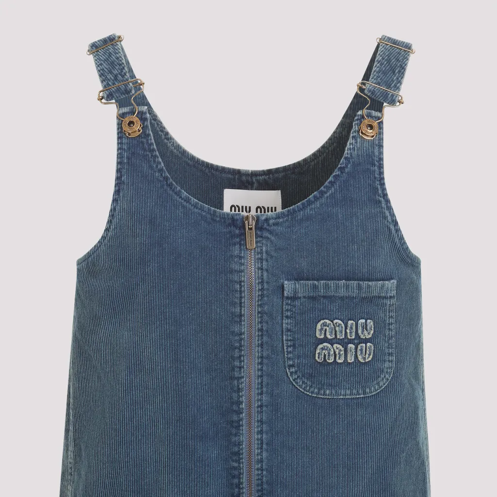 Washed Corduroy Mini-Dress