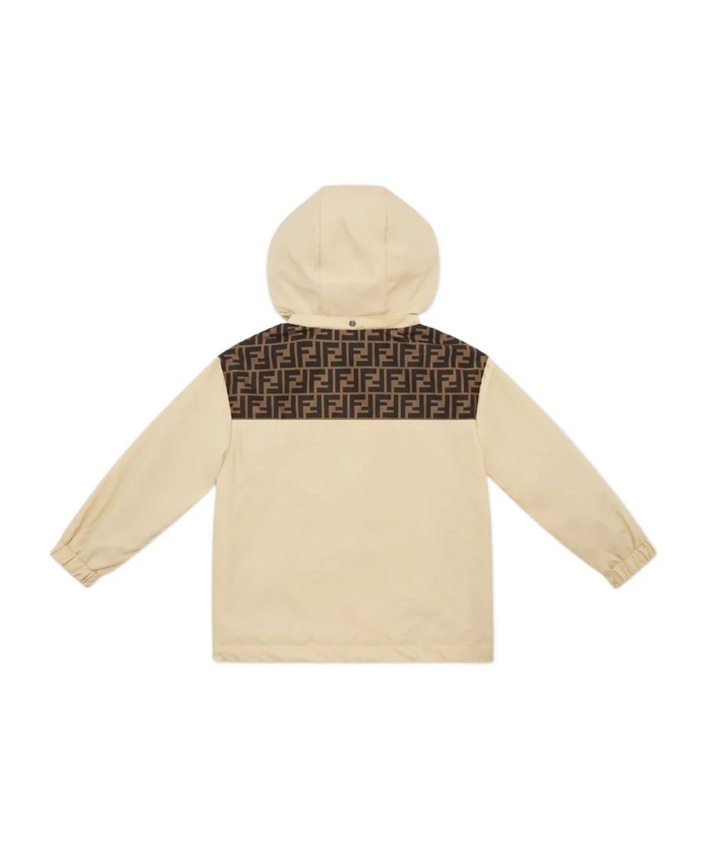 Fendi Kids Logo Printed Hooded Jacket