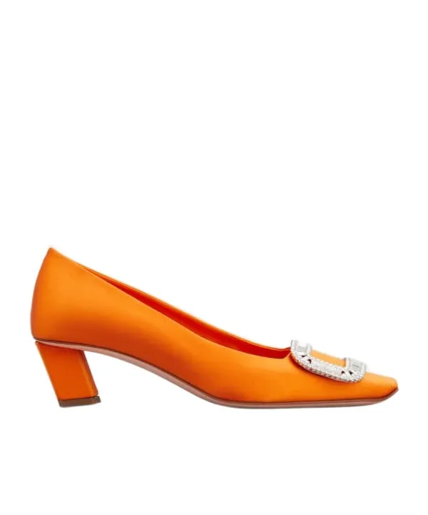 Roger Vivier Belle Vivier Pilgrim Buckle Embellished Pumps