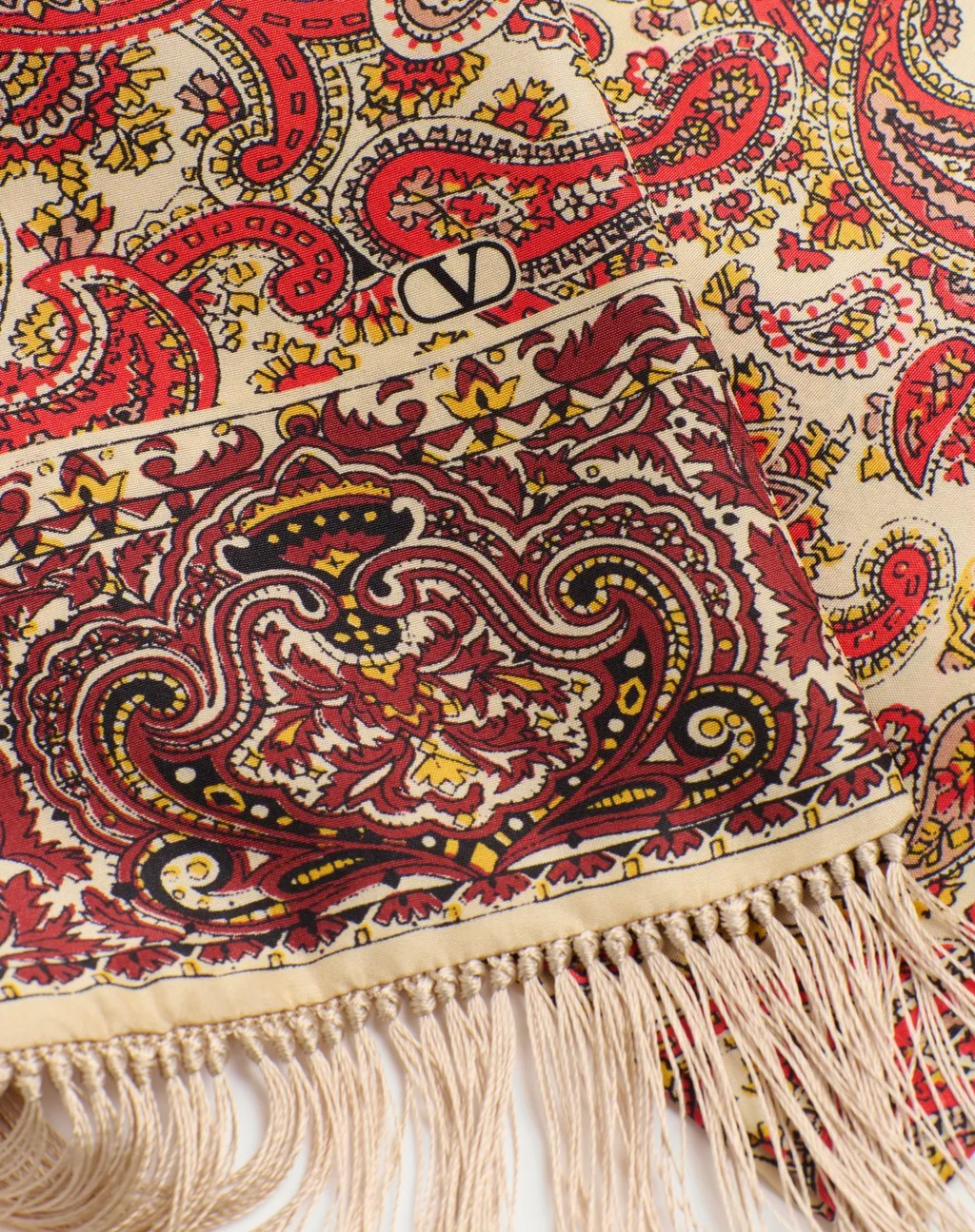 Valentino Voyage Imaginaire Fringed Edge Scarf