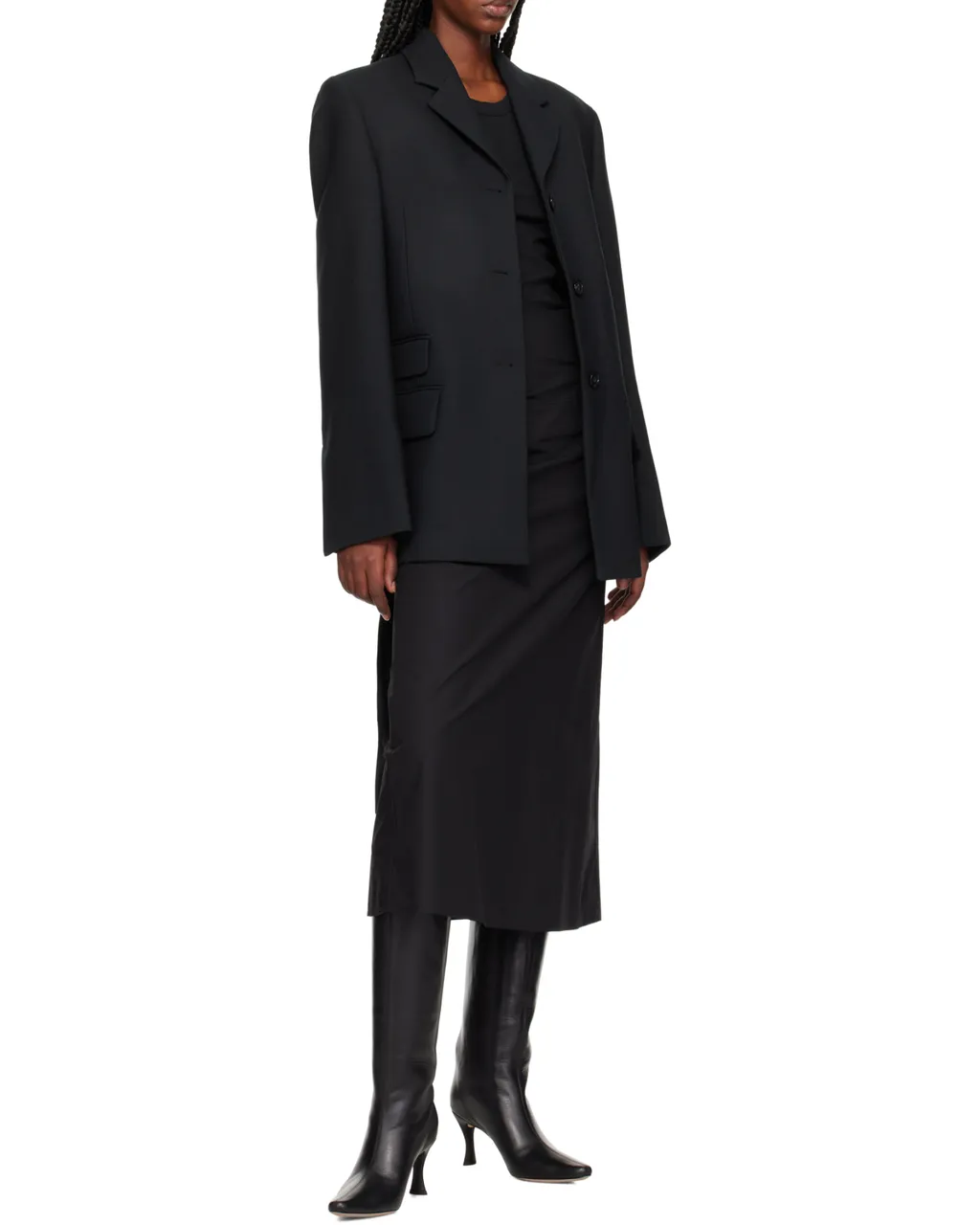Pointed Knee-Length Boots