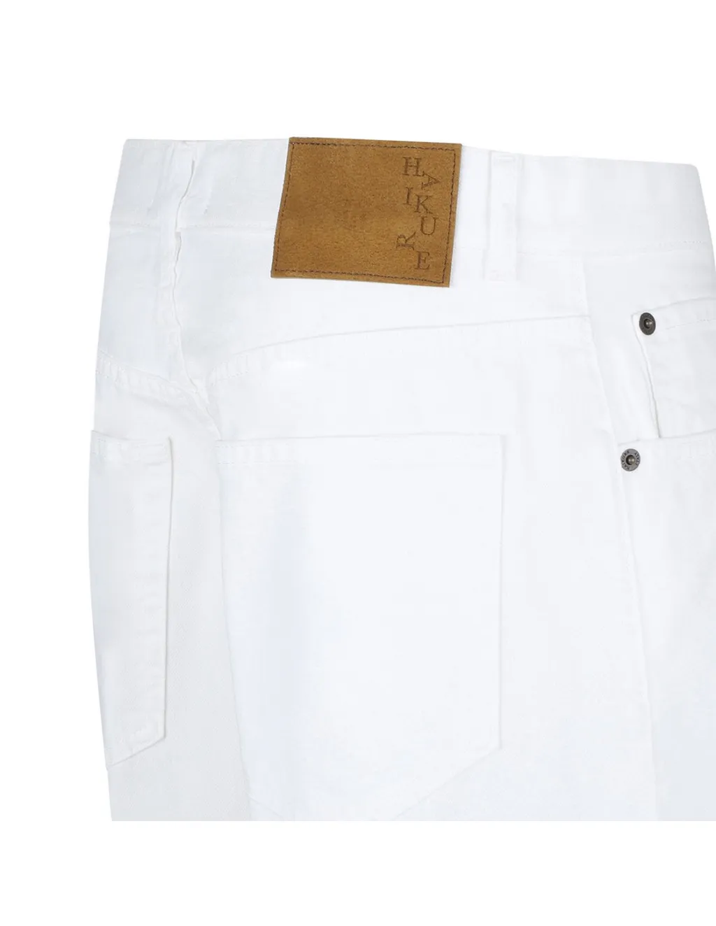 Buttoned Straight-Leg Jeans